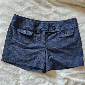 Loft Women's Blue Lace Shorts Size 6